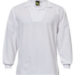 Food Industry Jac Shirt- Modesty Neck Insert- Long Sleeve White